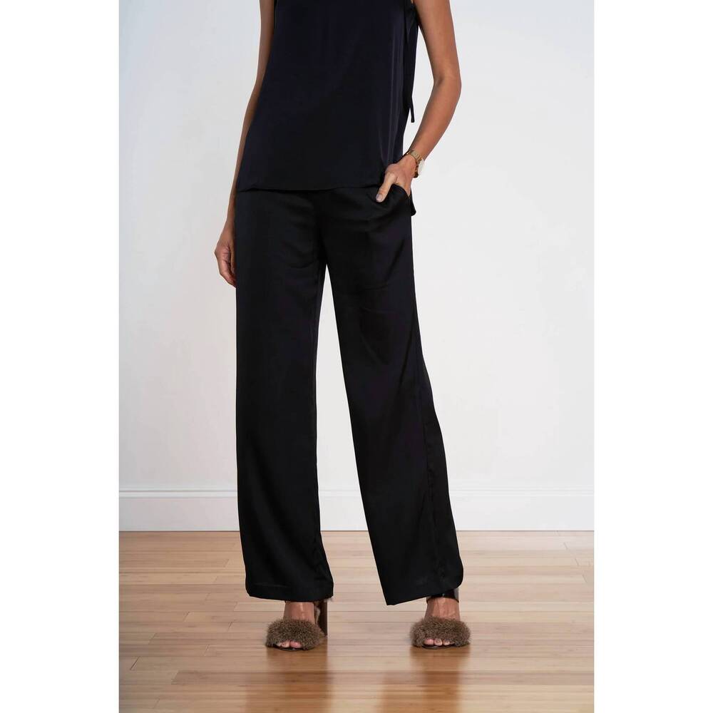 NEW NOUVELLE / SILK95FIVE almafi wide leg pants in noir